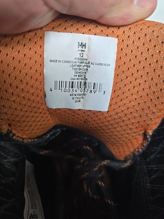 Helly Hansen Men's HHS222044 CTCP 8" FreshTech Waterproof Safety Toe Boots 12M - Picture 4 of 8